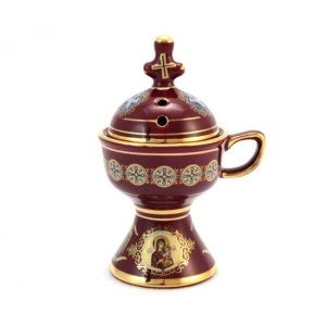 Incense Burner with Perpetual Help Icon