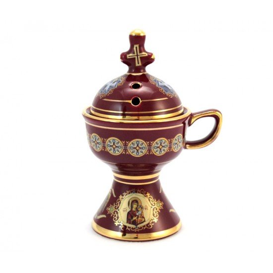 Incense Burner with Perpetual Help Icon