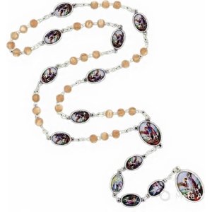 St Michael Chaplet Olive Wood