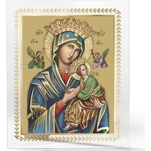 Mother of Perpetual Help with Gold Leaf Decorations